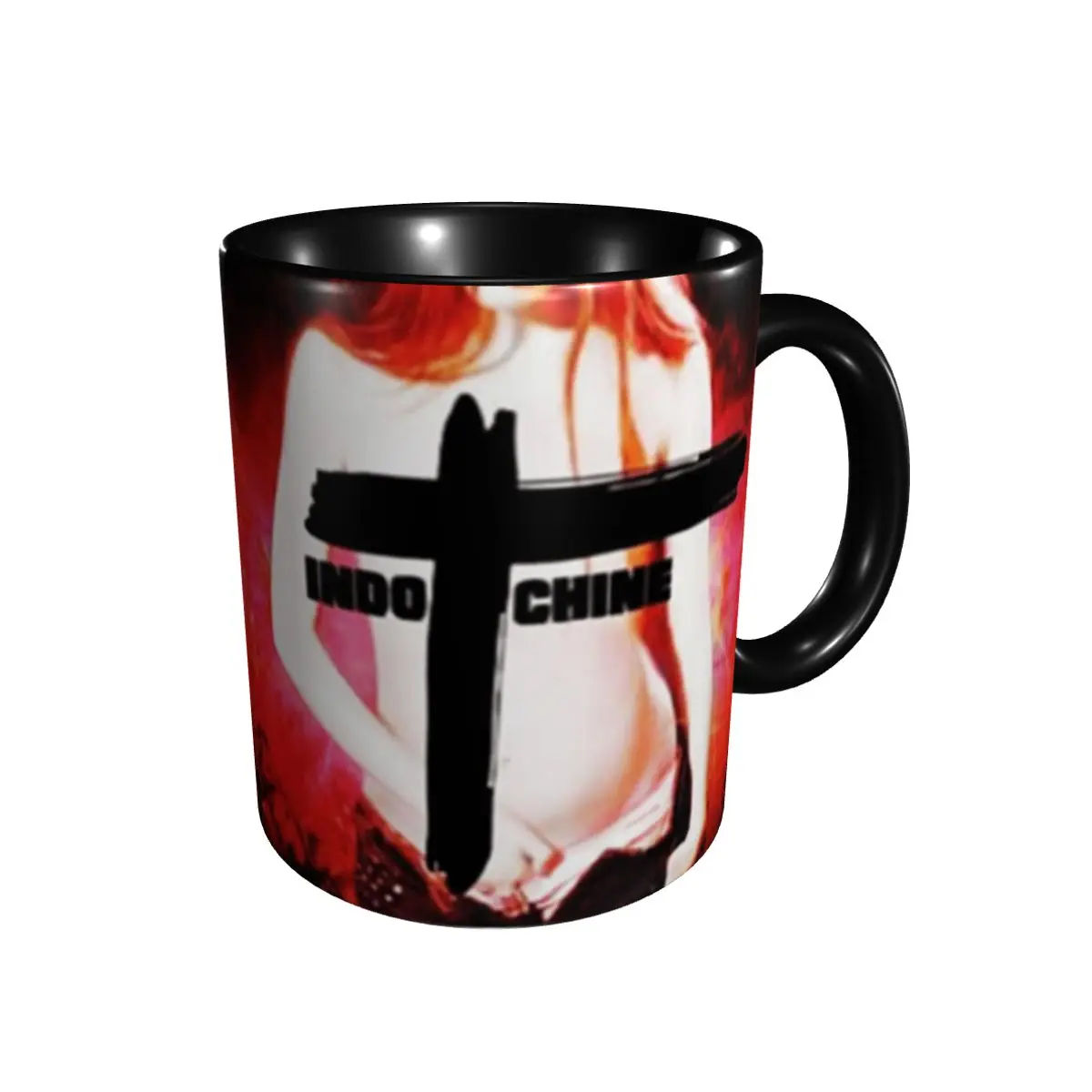 Promo Amazing Rock Band Indochine Logos Album Mugs Funny Cups Mugs Print Funny Novelty team coffee cups