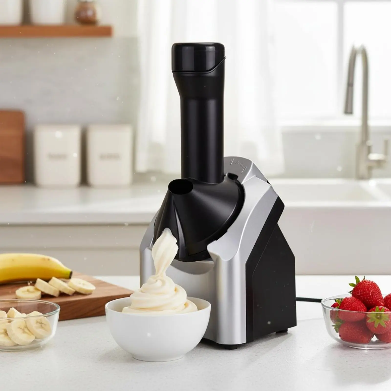 Ice Cream Appliance Homemade Dessert Automatic Ice Cream Machine Food Appliance Easy to Clean Fast Freezing for Children
