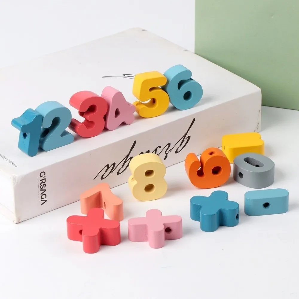 ​ Jouet coloré de perles de ficelle Montessori ​   Conception de perles de laçage ​   Différents thèmes ​ Jouet de filetage éducatif précoce ​ ​ Blocs empilables ​
