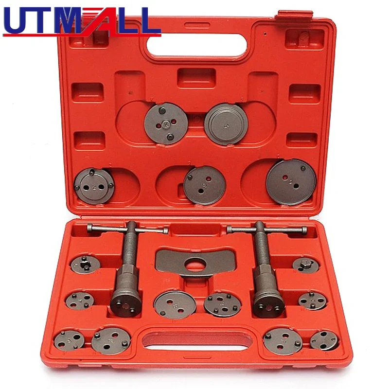 

18pcs Universal Caliper Brake Piston Tool Kit Disc Brakes Rewind Wind Back Pad With Case For Volkswage AUDI FORD BMW E46 Citroen