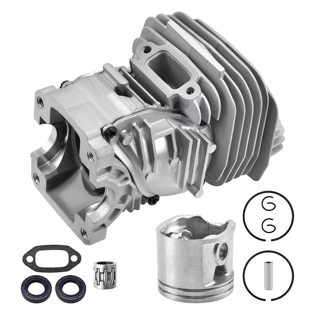 

1Set Cylinder Piston Kit With Needle Bearing/Oil Seals/Gasket 47mm For MS291 MS291C MS271 Chainsaws 1141 020 1206 Garden Tool