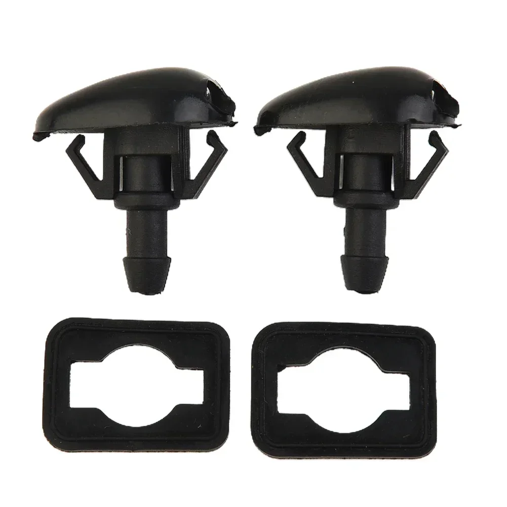 

2x Water Jet Nozzle Front Windscreen Washer Nozzle ABS Plastic Black For Nissan Navara D22 D40 Pickup Silvia S14 S15 Windshield