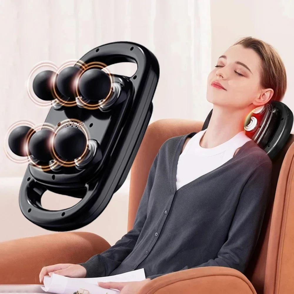 

6-Head Muscle Massager for Deep Tissue Percussion & Relaxation, Body Tension from Neck, Shoulders, Legs