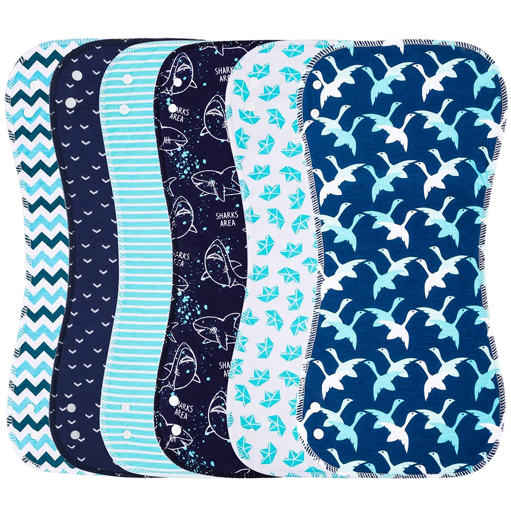 

2-in-1 Burp Cloths & Baby Bibs, Super Absorbent Soft Cotton Burping Cloths for Spit Up, 3 Layers Thick Baby Burp Rags, 6P