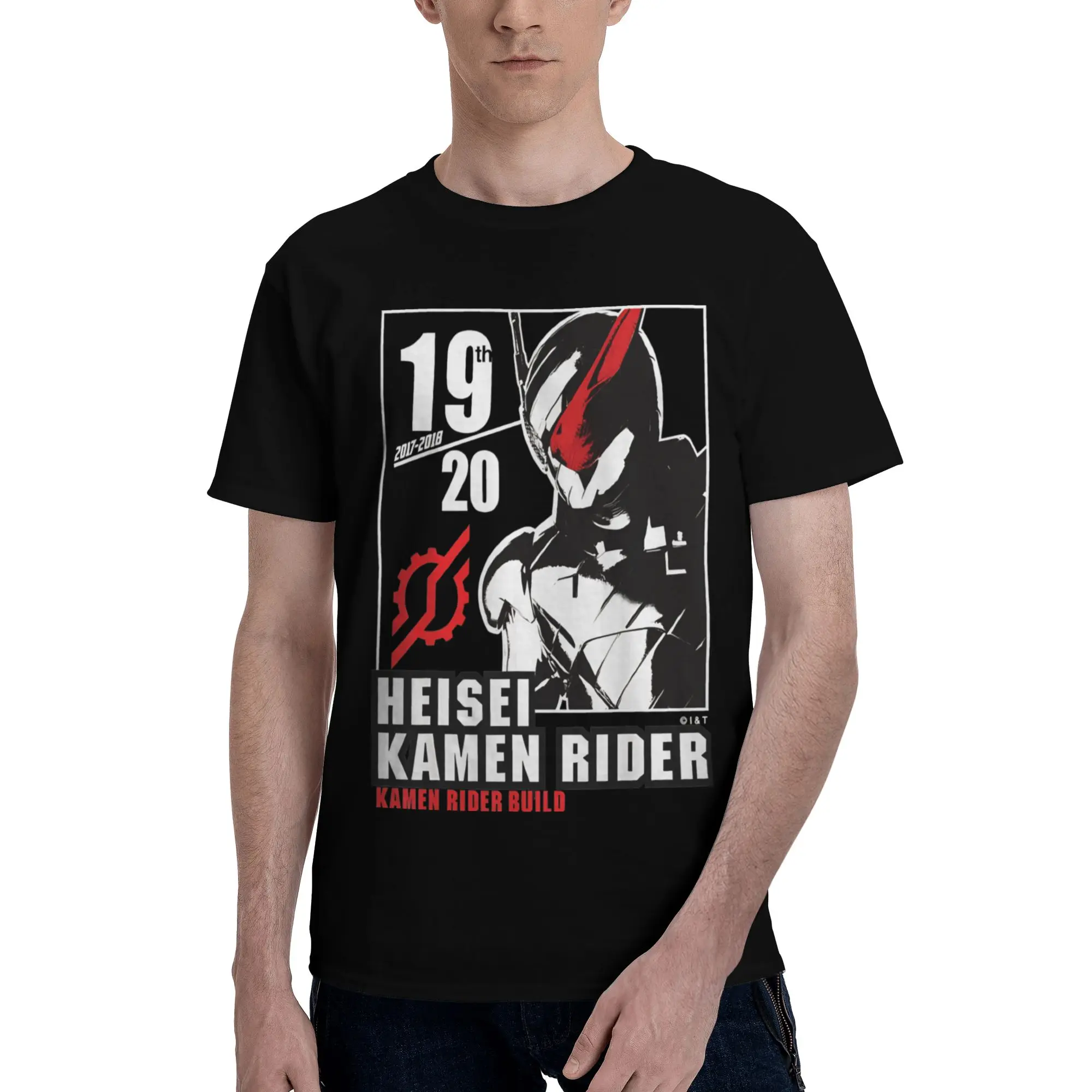 Build Heisei Men's T Shirts Kamen Rider Amazing Tee Shirt Short Sleeve Round Neck 100% Cotton Gift Tops T-Shirt