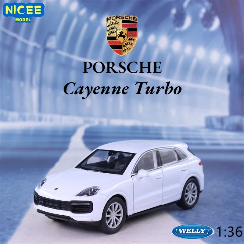 

WELLY 1:36 Porsche Cayenne Turbo SUV Pull Back Diecasts Simulator Model Car Metal Alloy Toy Car for Kids Gift Collection B145