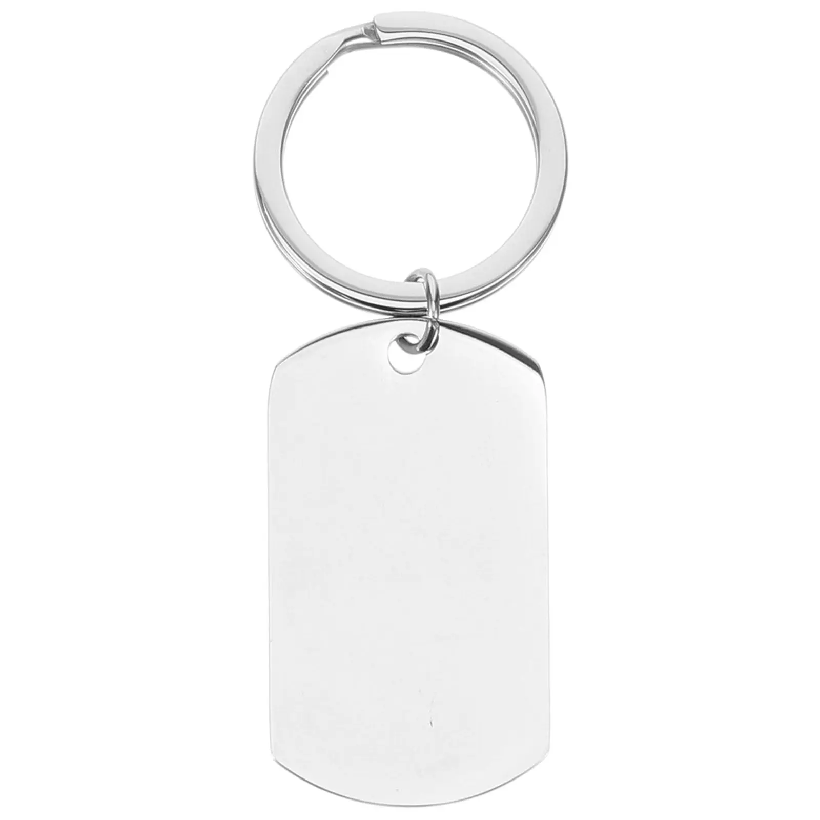 Unfinished Stainless Steel Keychain Blank DIY Metal Tag Polished Edge No Burrs Comfort Wear Engraving Ready Charm for Keys Bags