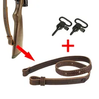 Tactical Leather Gun Sling Adjustable Hunting Rifle Shoulder Strap for Shotgun Ruger Remington 870 Hunting Gun Accessories