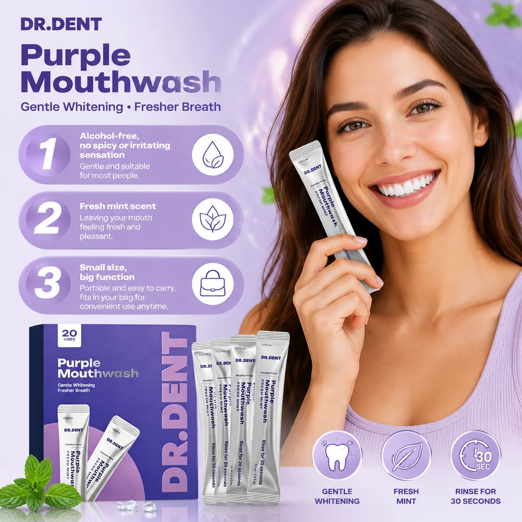 20pcs Gentle Care Oral Cleaning Fresh Mint Portable Mouthwash Remove Plaque Stains Breath Fragrance Comfortable Refreshing Care