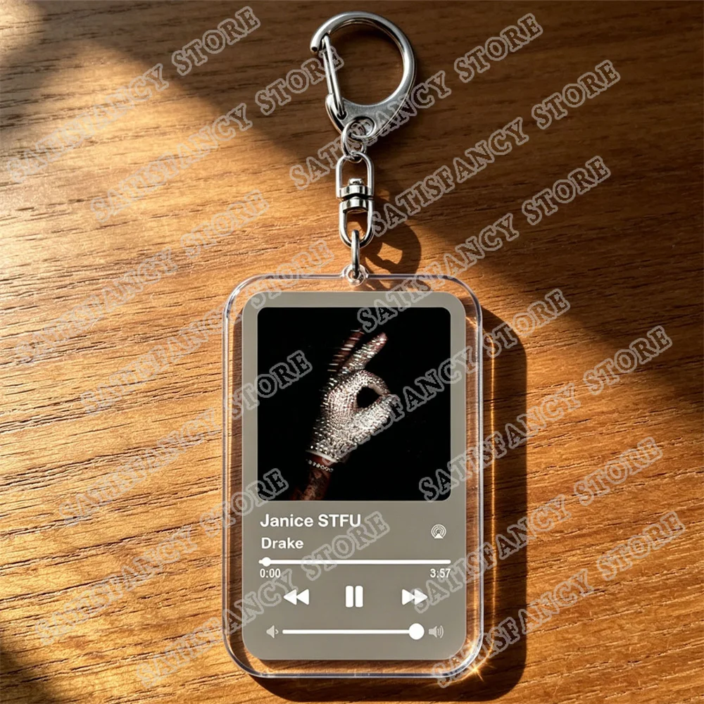 Hot Hip Hop Rap ICEMAN Album Music Keychains Janice STFU What Did I Miss Songs Keyings Jewelry Maverick Fans Friends Gifts