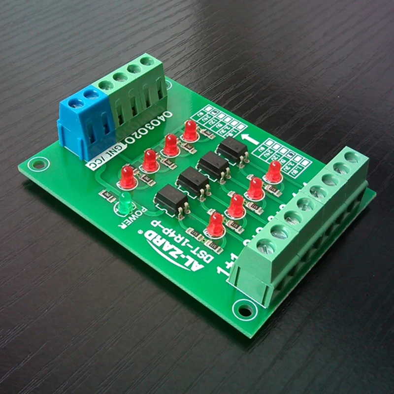 4-channel Photoelectric Isolation Module Level Voltage Conversion Board PNP Output DST-1R4P-P