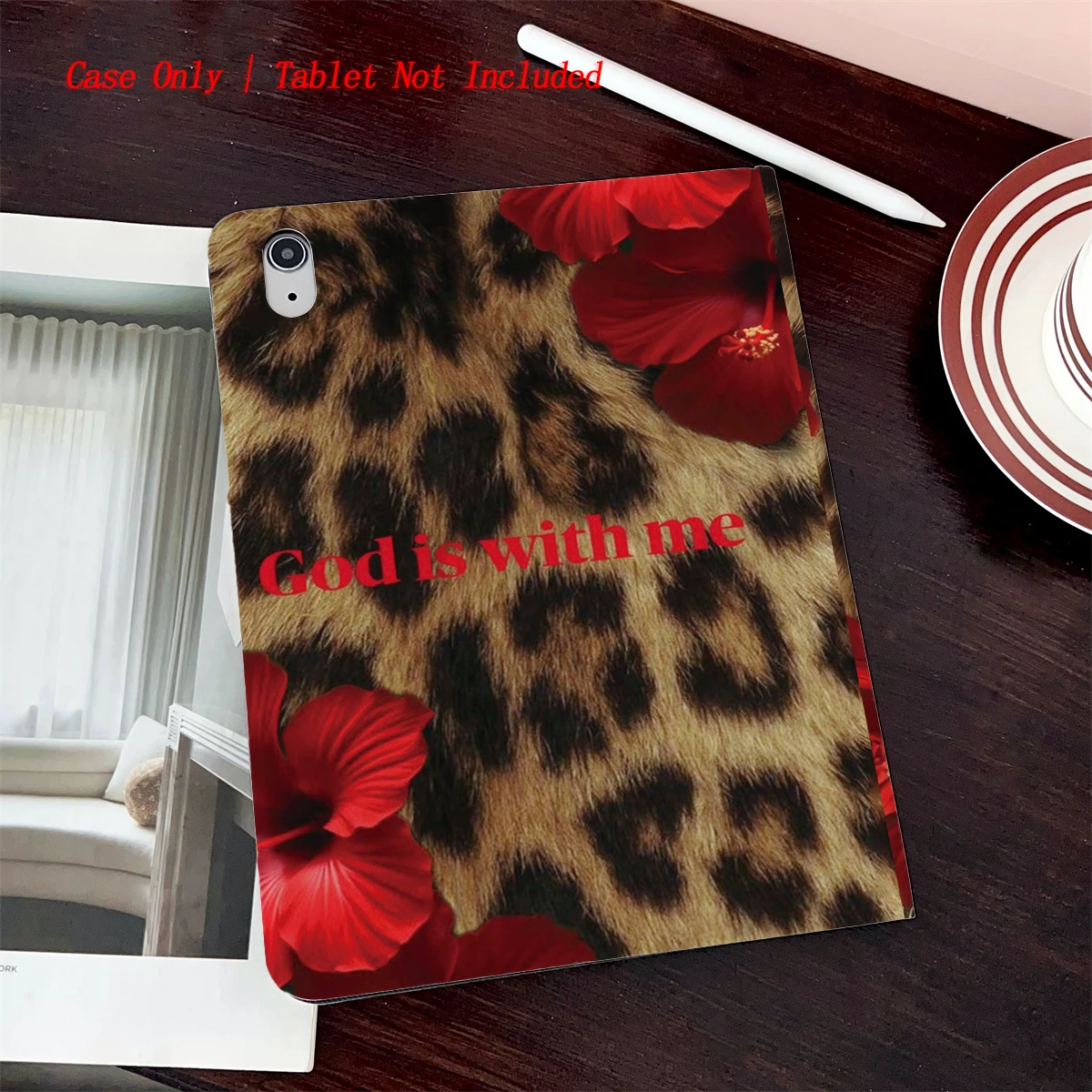 

For ipad Magnetic case ferlPad 11th A16 pro Air 13 11 M3 M2 M4 Funda Cover For Unique leopard print design