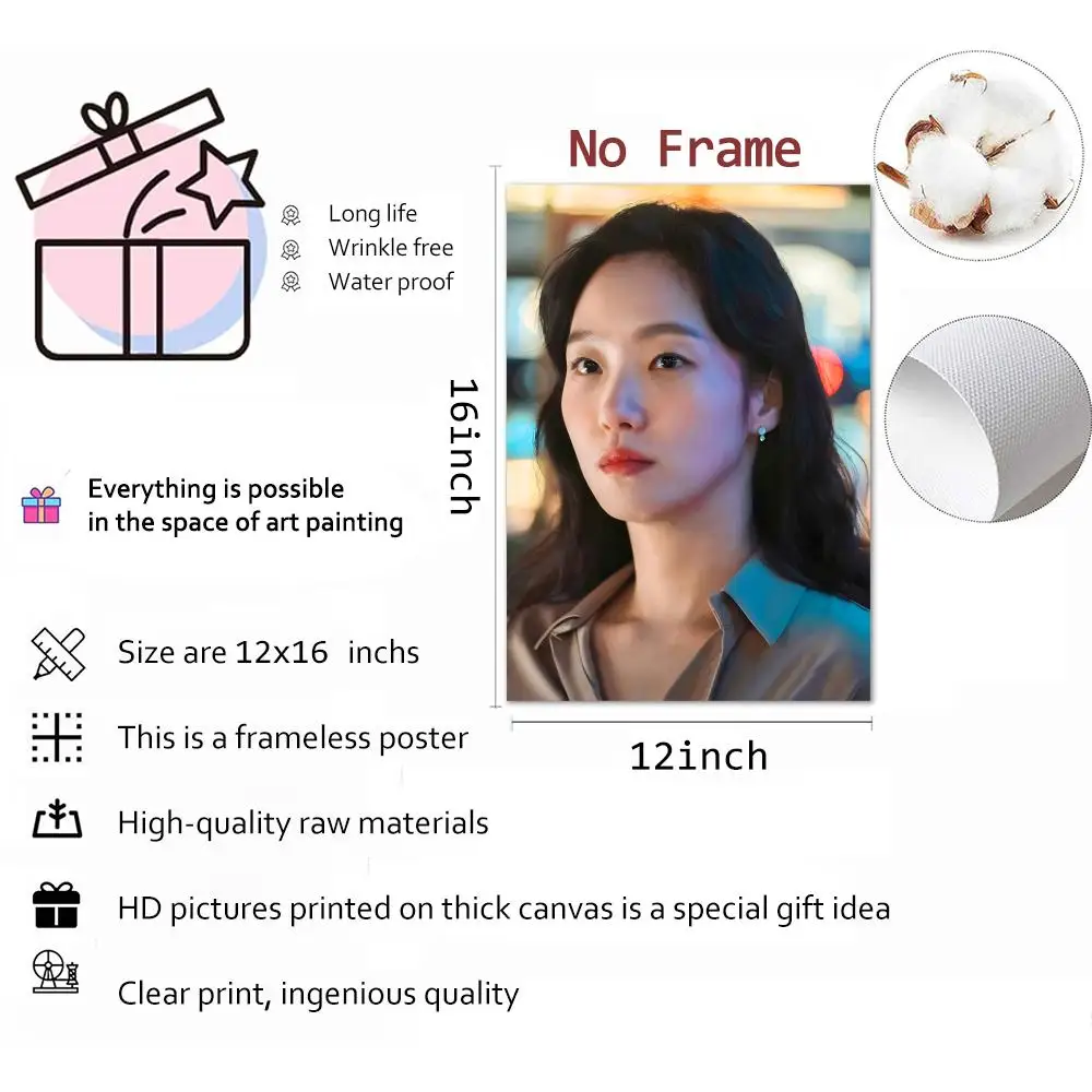 Kim Go-Eun Individual Actress Painting Calligraphy Canvas Print Wall Mural for Living Room Decor Gifts