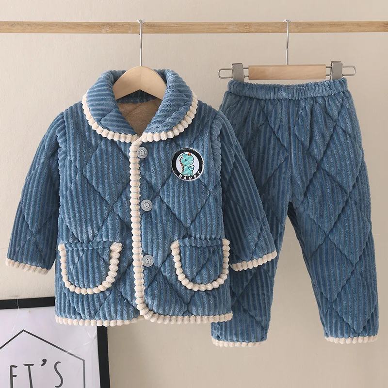 

Зимние детские пижамы, детские фланелевые комплекты одежды для сна для мальчиков и девочек, детская домашняя одежда для сна