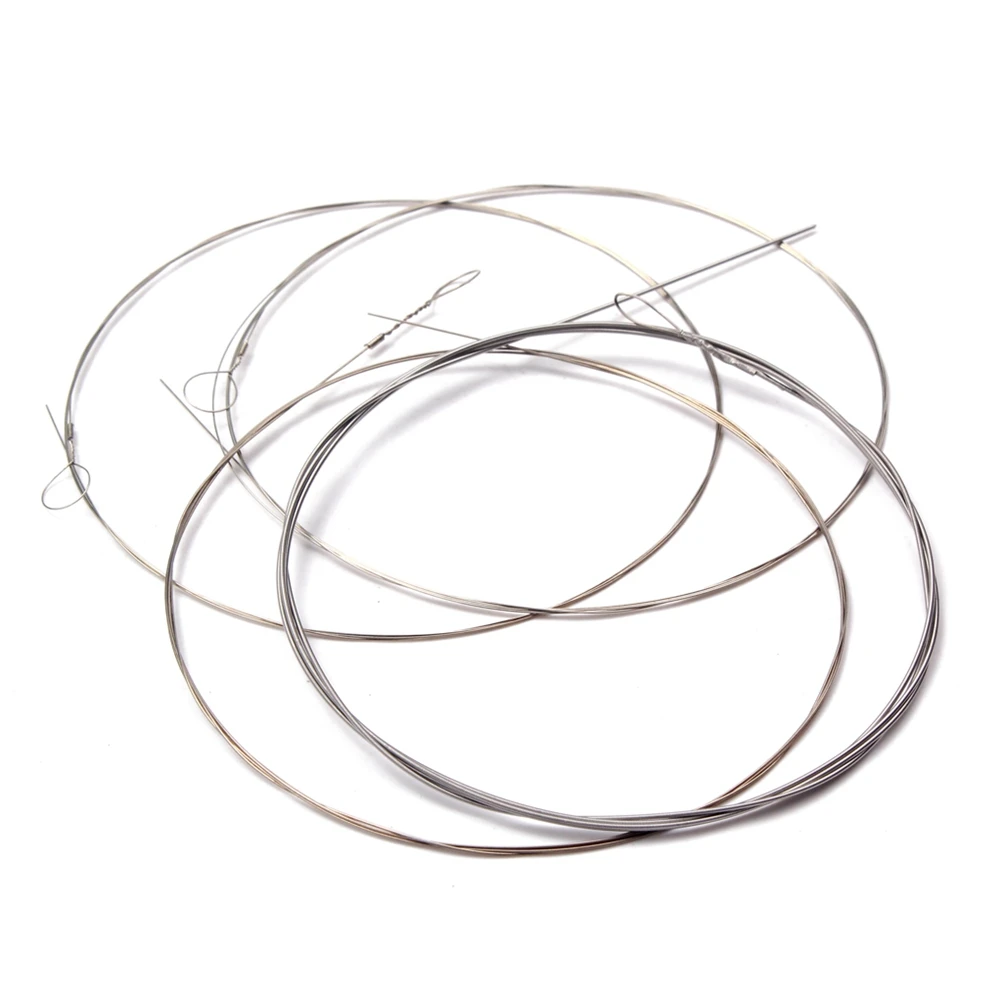 

4 PCS/ Set Assorted Sizes Steel Coated Copper Alloy Wound Banjo Strings A / D / G / C String 0.23mm 0.41mm 0.58mm 0.76mm for 4 S