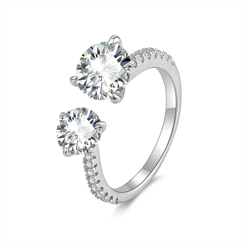 

925 Silver 3-Carat Moissanite Special Shape Ring, Fashionable and Classic Couple Ring for Men and Women, Wedding Ring, Holiday G