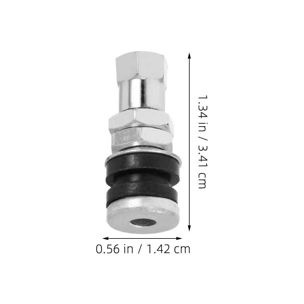 6Pcs Motorcycle Tire Valve Stems Leak Proof Metal Valve Stem Replacement Kit Easy Install for Secure Tire Pressure and
