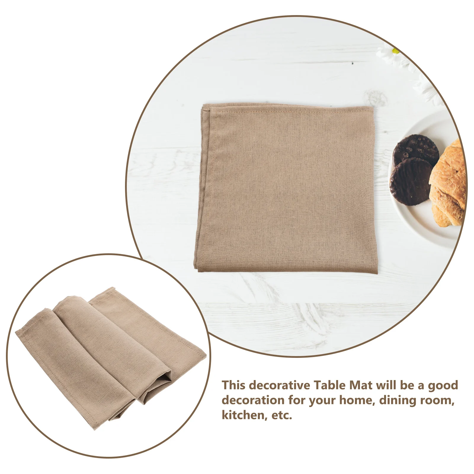 2 قطعة مفرش طاولة مقاوم للحرارة قابل لإعادة الاستخدام وقابل للغسل المطبخ حصيرة معزول السلطانية حصيرة منديل عشاء الزخرفية لطاولة الطعام #4
