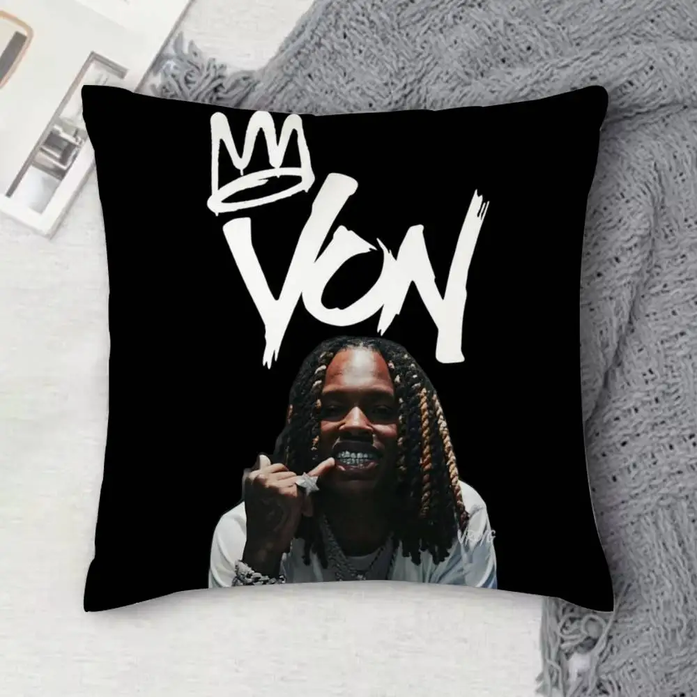 Rapper K-King Grandson V-Von Double-sided Printed Square Decorative Cushion Cover for Sofa Living Room Home Decor