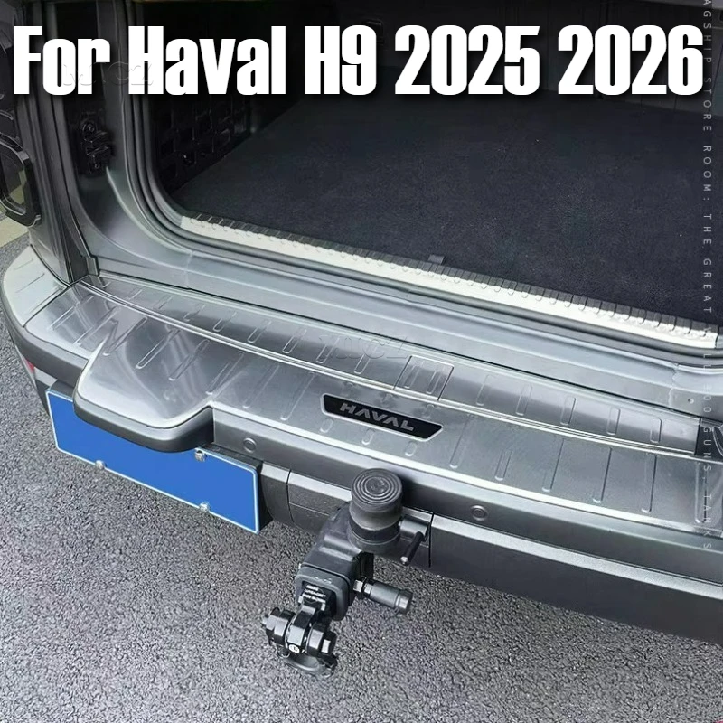 

For Haval H9 2025 2026 Car Accessories Rear Bumper Protection Window Outside Trunks Decorative Anti Scratch Plate Ped Cover