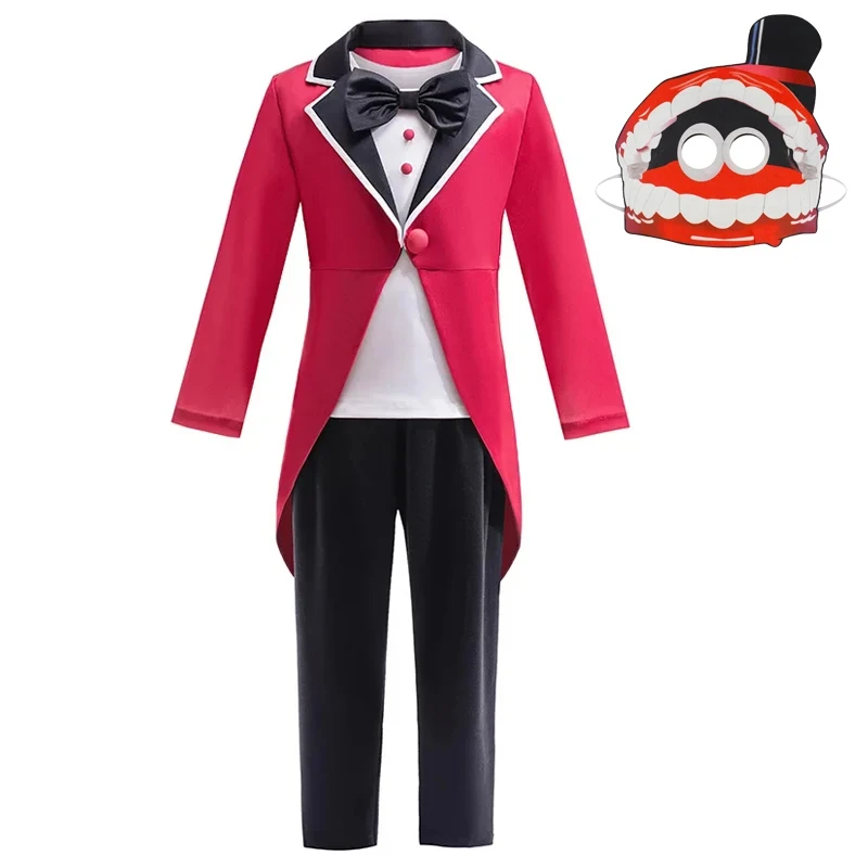 Pomni Cosplay Costume pour Enfants, The Items Digital, Lyus Cartoon Uniform, Hat and Gloves, Halloween Party, Girls and Boys