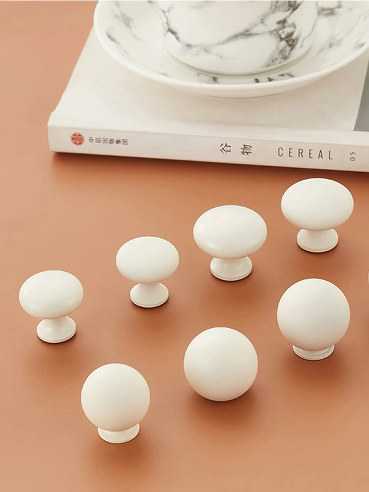 Handles Drawer Cabinet Furniture Kitchen Handles for Cabinet Knob Door Drawer Knob Colour Ceramics Rotundity Single Hole