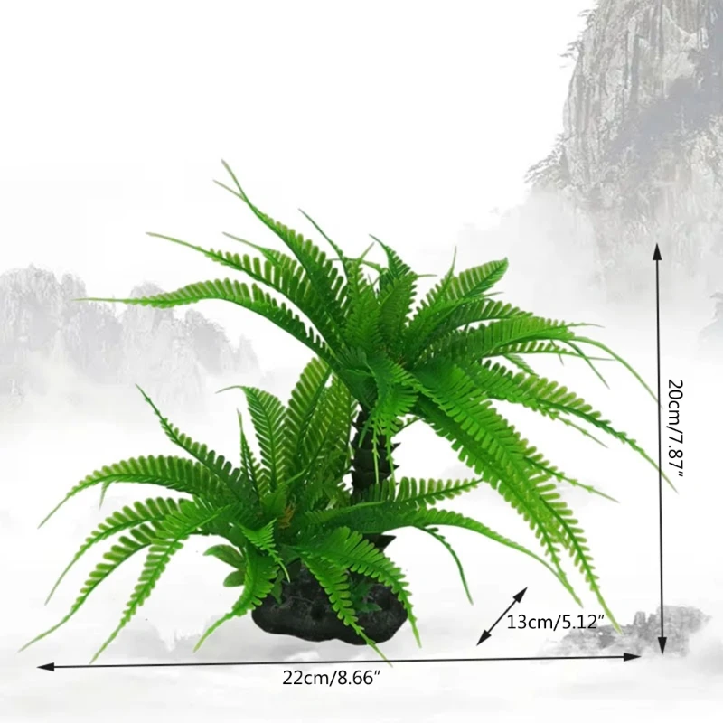 Aquarium Fish Artificial Coconuts Tree Plant Ornament Landscape Decors Dropsale