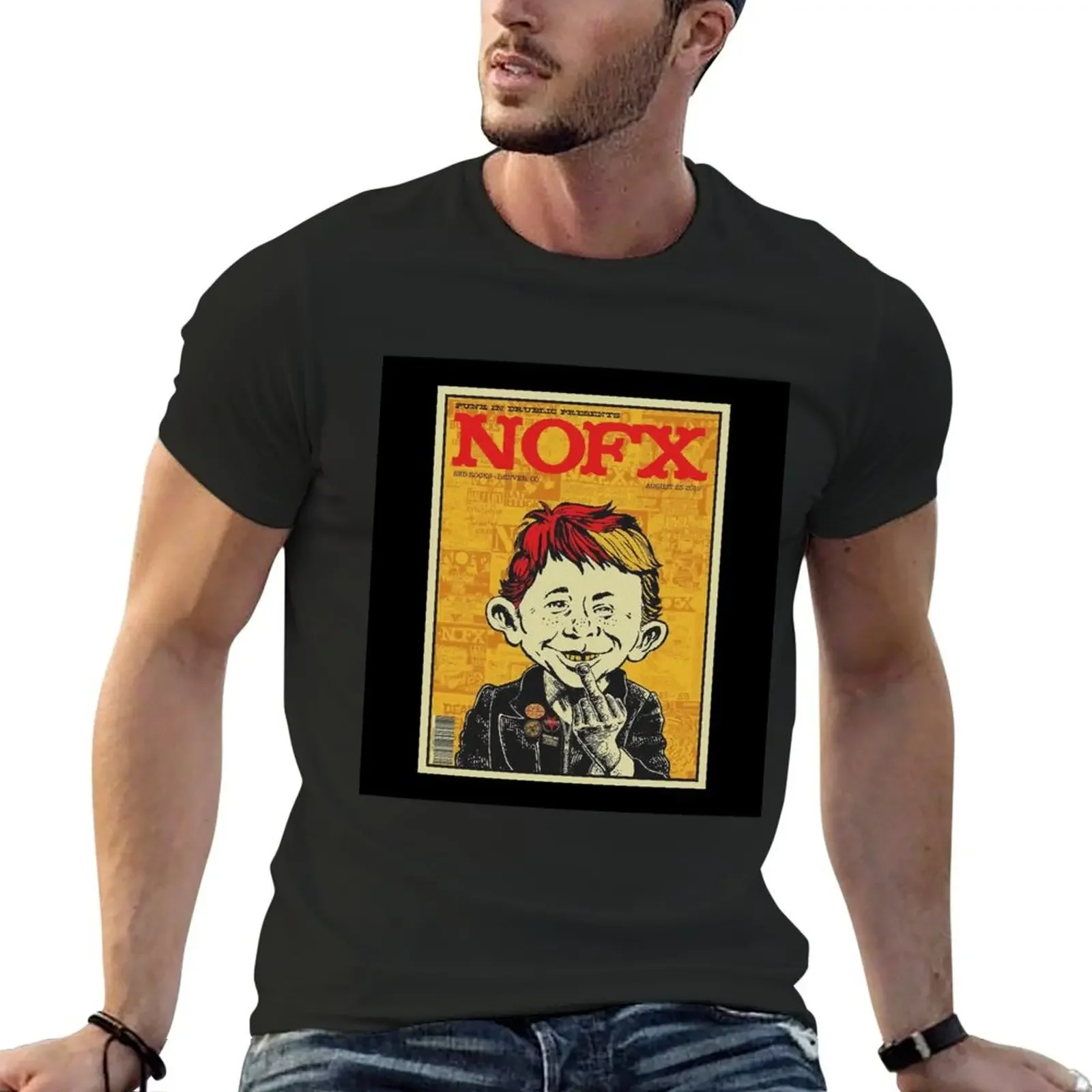 NOFX punk in drublic Poster T-Shirt man clothes anime stuff sweat t shirts for men graphic