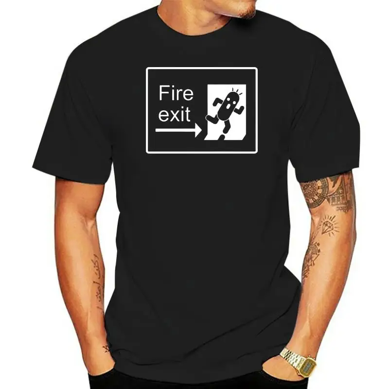 Cactuar Fire Exit Final Fantasy inspired Mens Printed T-Shirt Top Cotton Tee