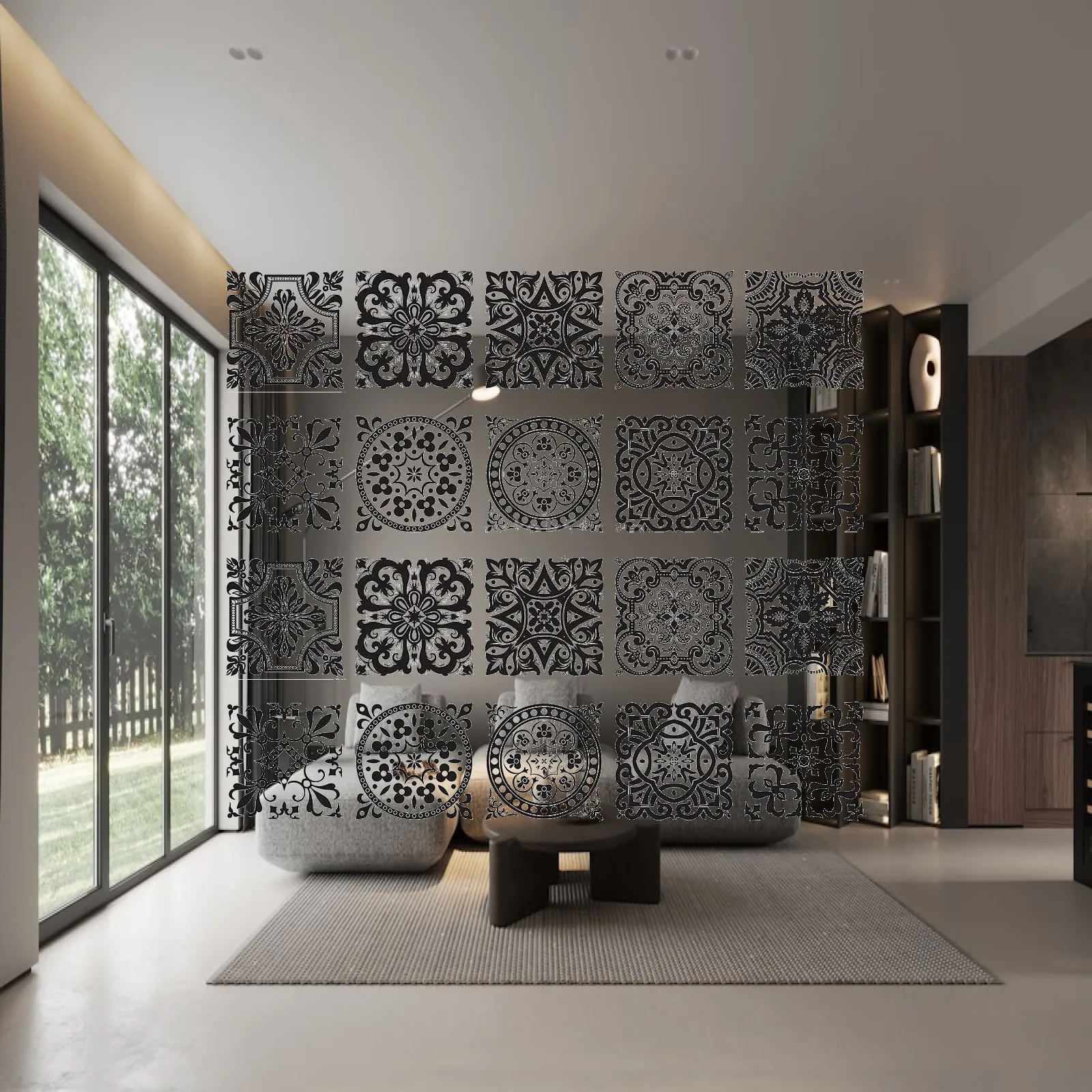 Mosaic Wall Sticker Set Water Resistant Vinyl Tile Decals Kitchen Backsplash Bathroom Floor for Quick Makeover