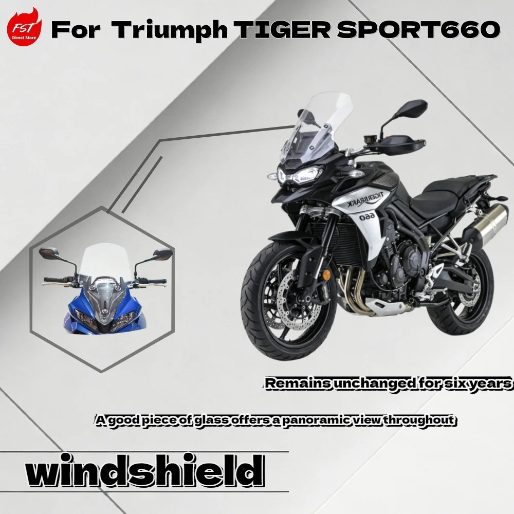 

Для Triumph Tiger Sport 660: Модифицированное увеличенное ветровое стекло, передний ветроотражатель