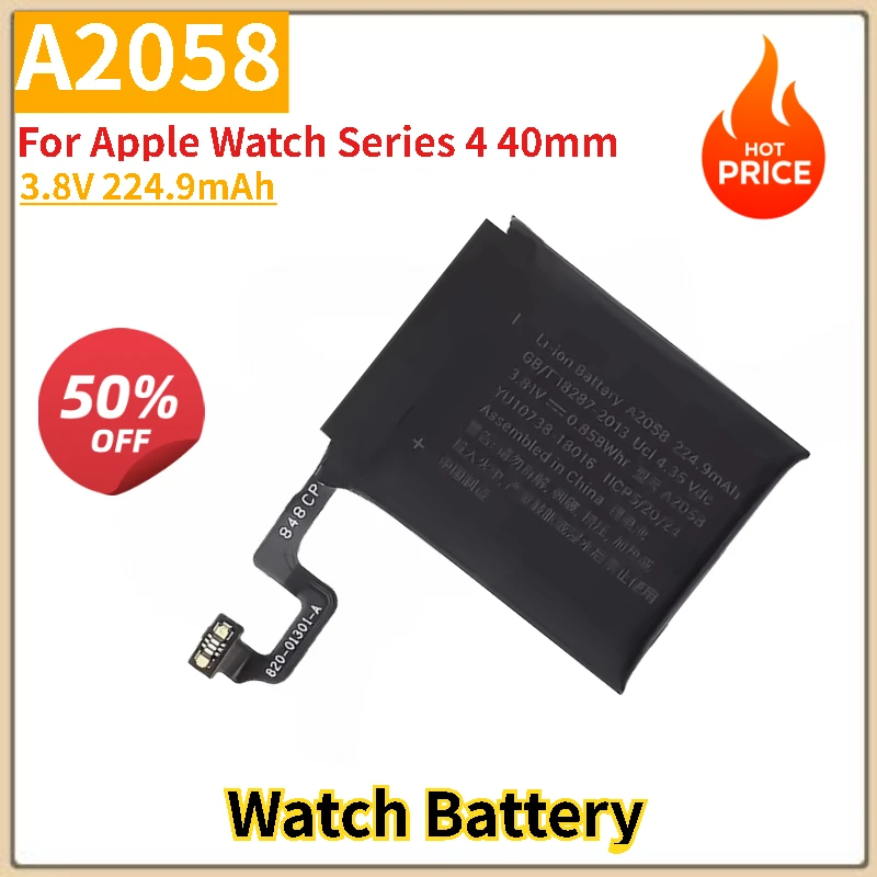 

A2058 Battery 3.8V 224.9mAh For Apple Watch Series 4 40mm Brand-New, 0 Cycles,High Quality