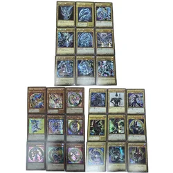 9pcs/set Yu Gi Oh Flashcards Dark Magician Girl Blue-Eyes White Dragon Refraction Anime Classics Game Collection Cards Toy