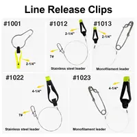 Clips de liberación de línea de bajadora, líder de 18 pulgadas con Clips de liberación de peso a presión para placa cepilladora, bajadora, arrastre de peces en alta mar