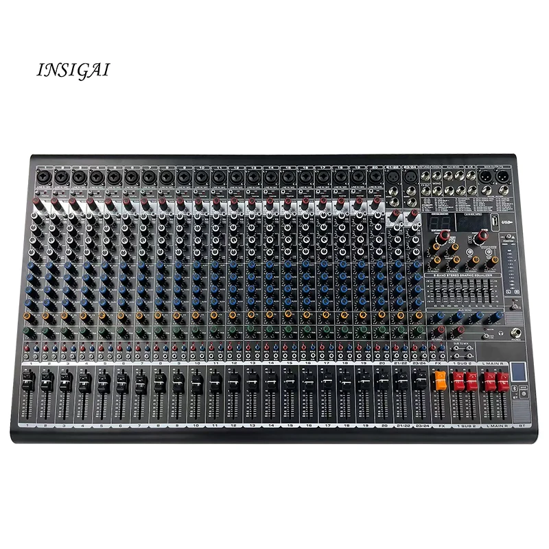 8 12 16 24 Channel Professional Consola De Audio Mixer Console Sound Equipment Controlador De For Dj Controller Mixer