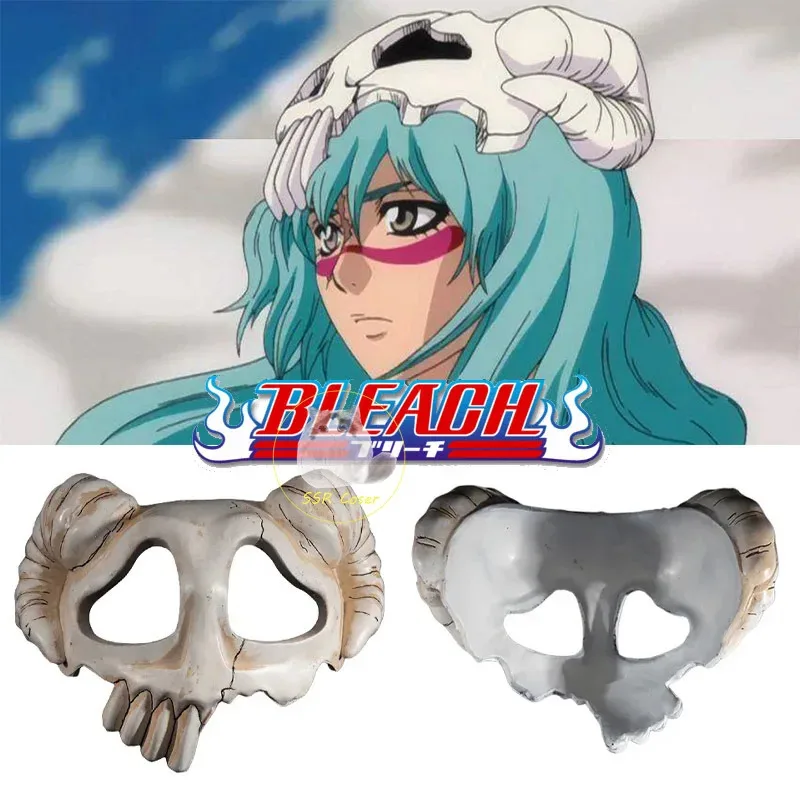أنيمي بليتش Neliel تأثيري أقنعة ألف سنة حرب الدم Neliel الماعز القرن الجمجمة خوذة قناع زي الهالوين تأثيري الدعامة