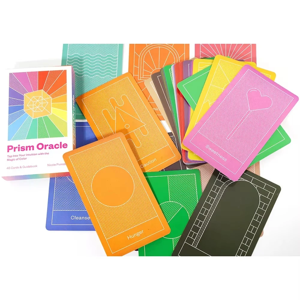 بطاقة أوراكل المنشورية اضغط على حدك مع سحر البطاقات الملونة Thoth Tarot Deck Doreen Virtue Oracle Cards Tarot #1