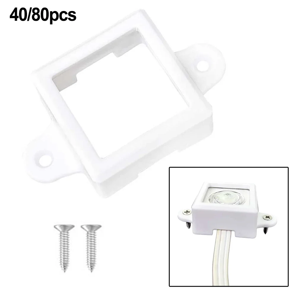 40/80Pcs Festival Light Clips for Outdoor Decoration Compatible with GOVEE H705 Lampshade for Christmas Courtyard Atmosphere