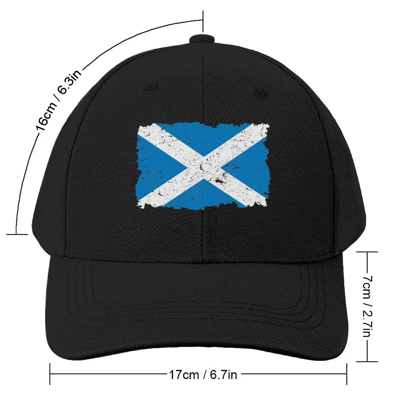 Vintage Scotland Flag - Retro Scottish Flag Baseball Cap Bobble Hat hard hat Sports Cap Mens Hats Women's