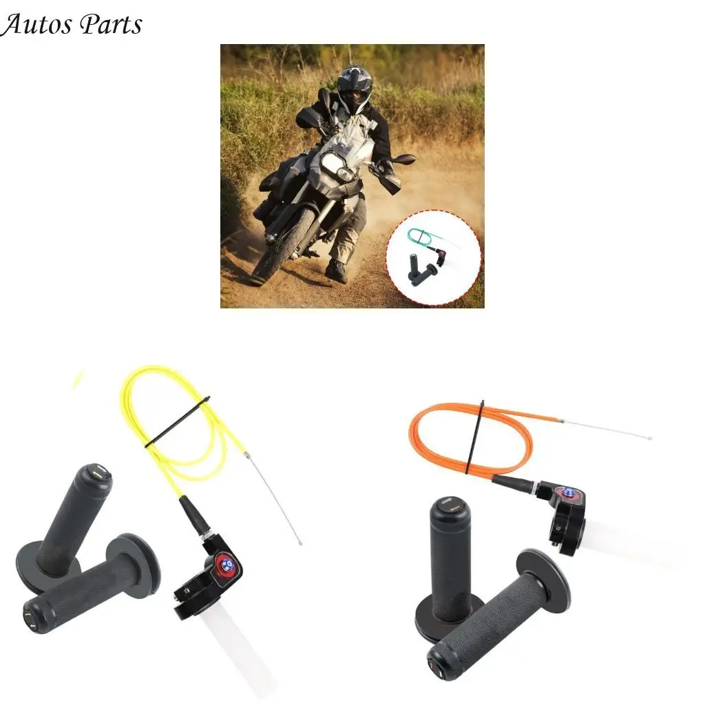

57BA 7/8" 22mm Accelerator Throttle Twist Grips Handlebars Cable For Motorcycle Moped Scooter ATV Dirt Bike