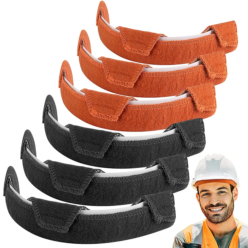 2/6Pcs Helmet Sweatbands Hard Hat Welding Sweat Band Cushion Sweatband Helmet Comforter Pad For Summer Headband Sweatband