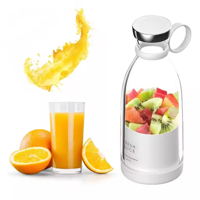 

Portable 350ML USB Rechargeable Electric Sports Mini Blender Stainless Juicing Bottle Household Car Hotel Use Juicer