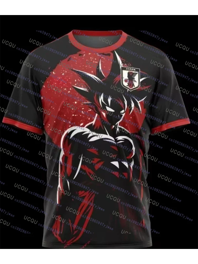 New Japanese Anime Dragon Ball Z Adult Men's Special Design Football Jersey T-shirt Kids Saiyan Oversize Sport Short Sleeve