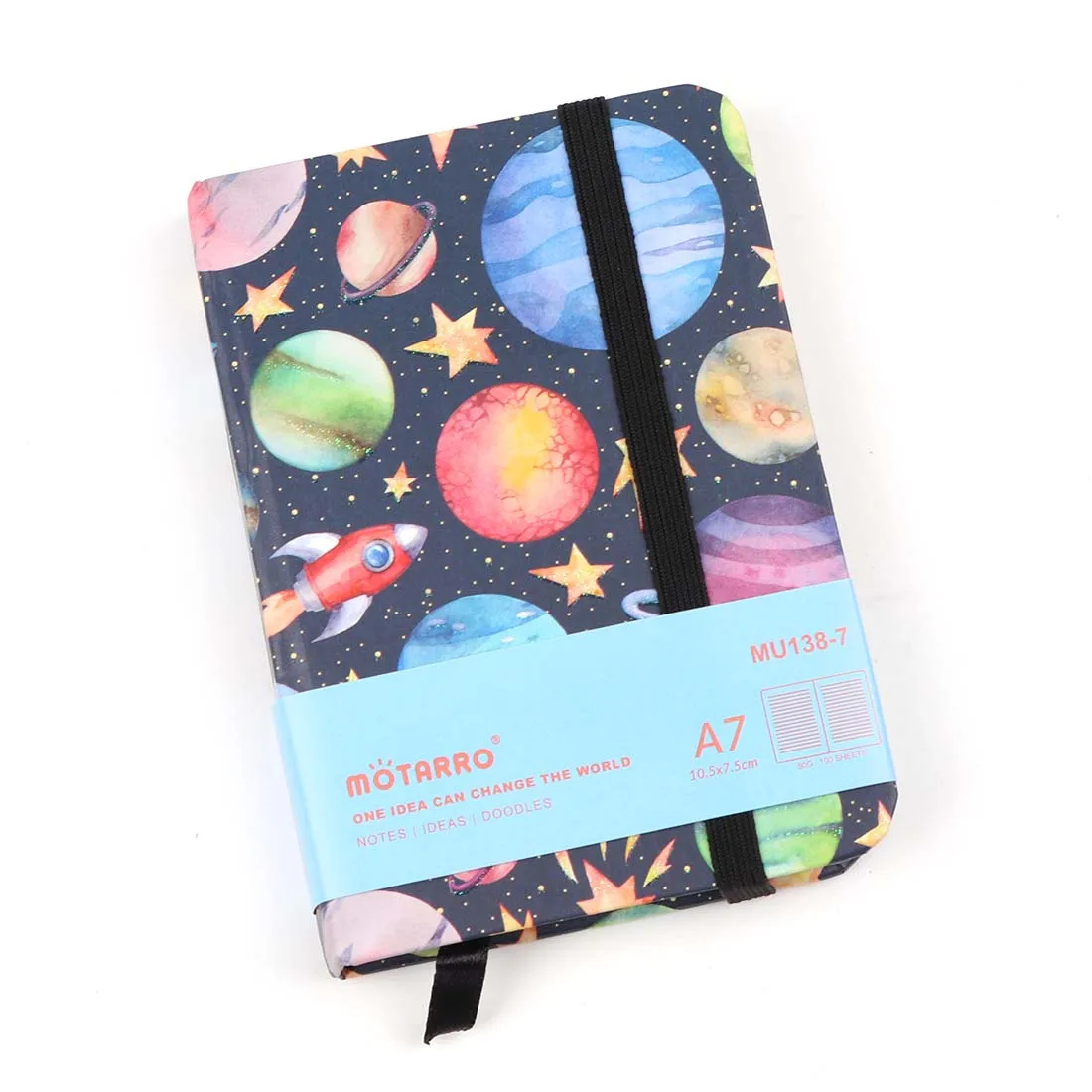 MOTARRO 1Pcs A7 Notebook Cartoon Planet Astronaut Notepad Memo Ins Hand Ledger for Student School Office Supplies Notepad