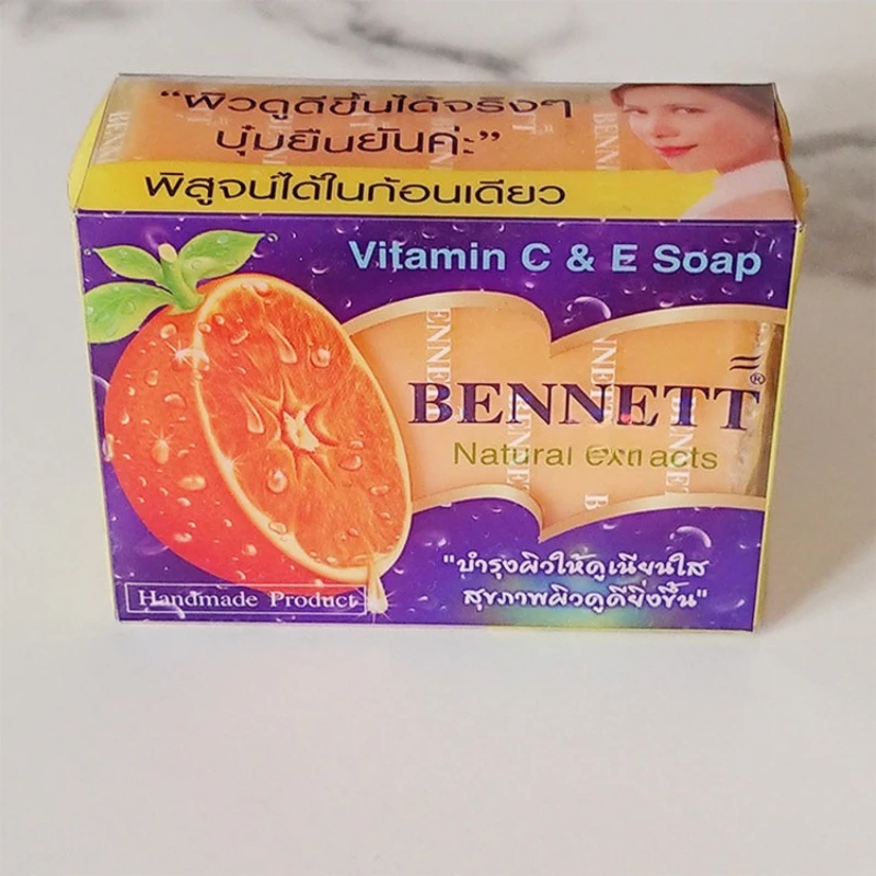 

Thai Bennett Orange Plant & Fruit Soap 130g, Cleansing Bar for Face & Body, Refreshing & Natural Formula