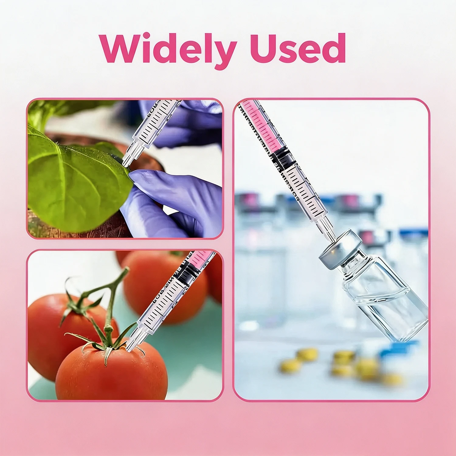 1ml U-100 31g Sterile Insulinspritze, rosa Kolben mit Kappe, präzise Graduierung, individuell. Verpackt, Labor & Schönheit, 20 Stück 8mm – Detail 3