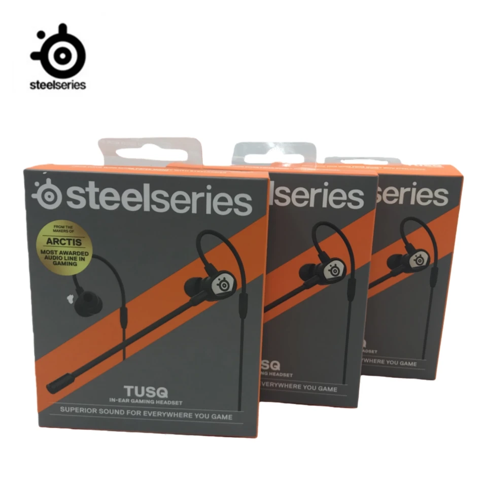 オリジナル SteelSeries Tusq ゲーミングイヤホン、取り外し可能な
