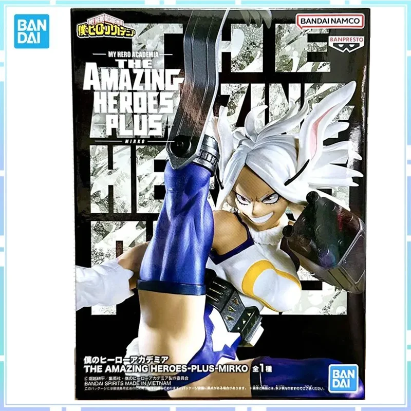 Bandai Original Banpresto Anime My Hero Academia Amazing Plus Mirko PVC figura de acción modelo colección juguetes regalos