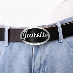 Stainless Steel Belt Buckle For Husband Personalzied Business Men Jewelry Custom Name Logo Pattern Father’s Day Gift Christmas
