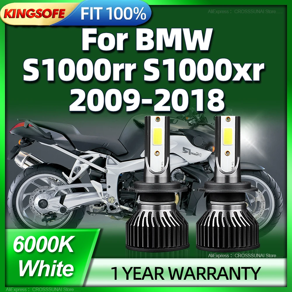 

2Pcs 12V Motorcycle 120W H7 LED Headlight Bulbs 6000k For BMW S1000rr S1000xr 2009 2010 2011 2012 2013 2014 2015 2016 2017 2018